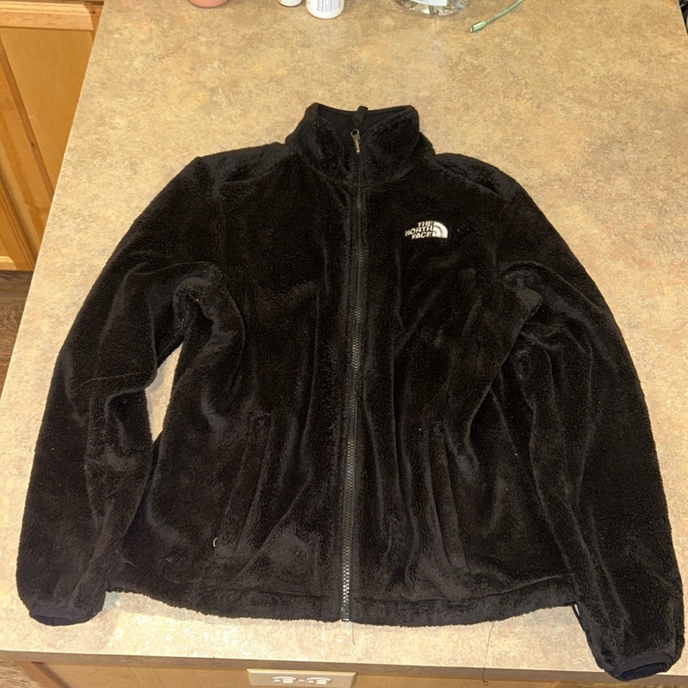 Black northface fuzzy